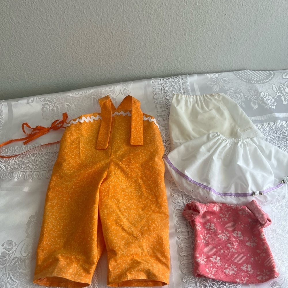 Vintage Chatty Cathy  Doll Jumpsuit, 2 Skirts , Shirt
